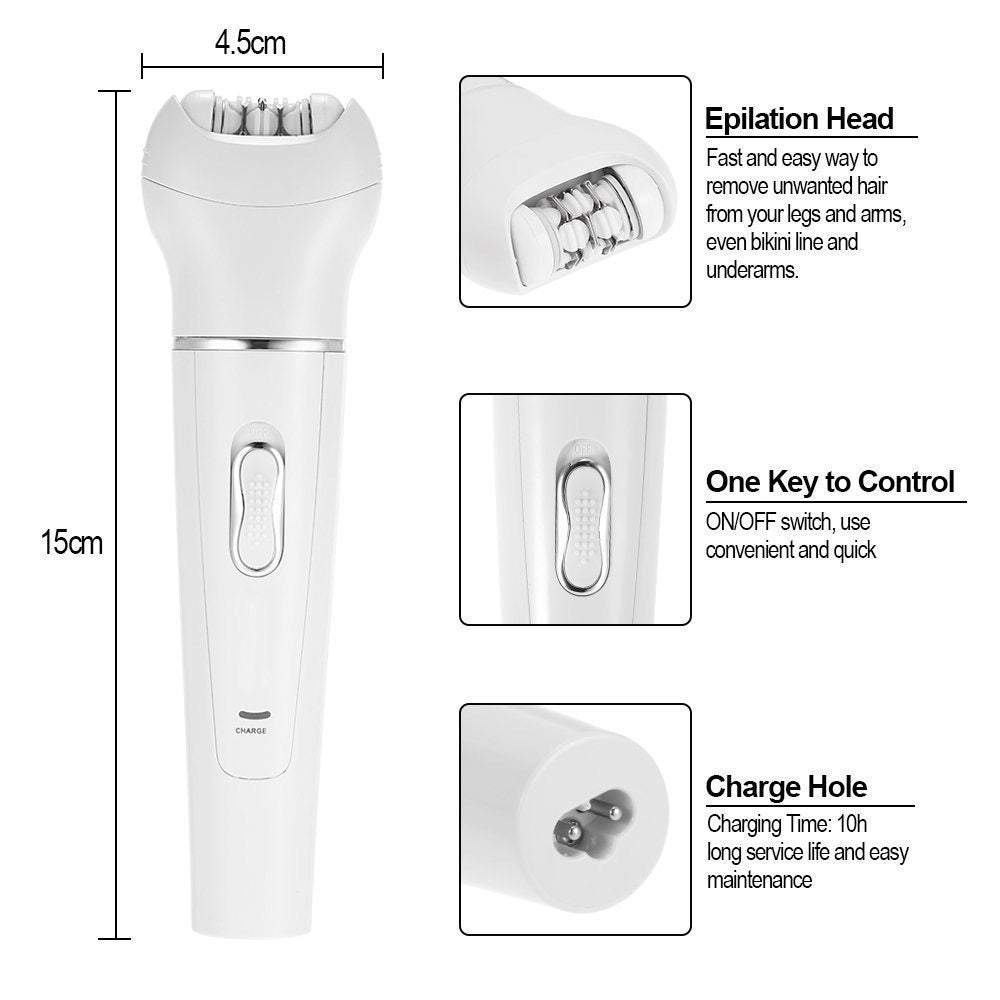 5 in 1 Ultimate Beauty Kit: Epilator, Facial Cleansing Brush, Body Hair Removal, Bikini Trimmer and Eyebrow Razor SHOP OBAA 